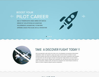 Aviation Website layout