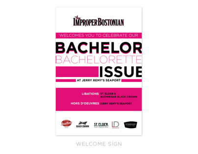 Bachelor/Bachelorette Issue Event Collateral