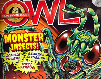 Owl Magazine Cover - Monster Insects - Oct 2021