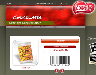 Catálogo de Ventas Chocolates Nestlé