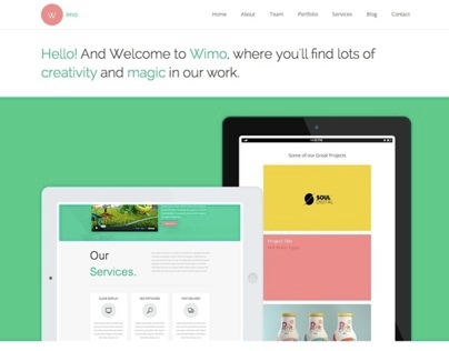 Wimo - One page HTML Template
