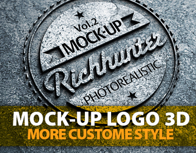 Photorealistic Logo 3D Mock-Up - Vol.2