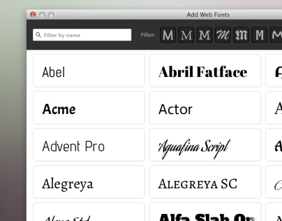 Adobe Muse Font Features