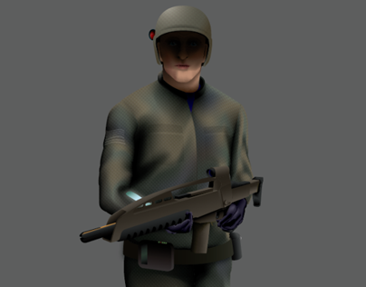 Futuristic Soldier illustration