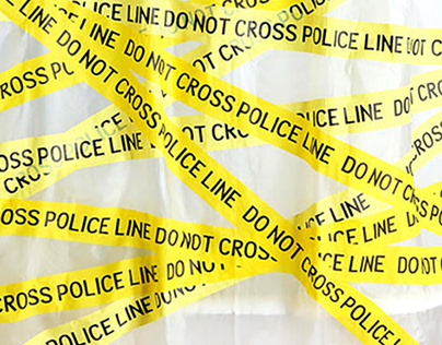SHOWER CURTAIN POLICE LINE