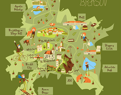 Brasov / Transilvania / Romanian city map