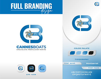 Cannes Boats Logo Design with Brand Guidelines