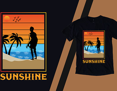 Sunshine retro t shirt design
