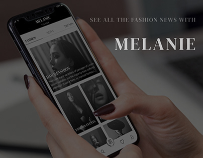 ''MELANIE'' Fashion mobile app design