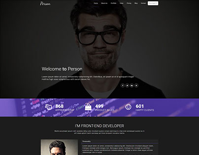 Person - One Page Personal HTML Responsive Template