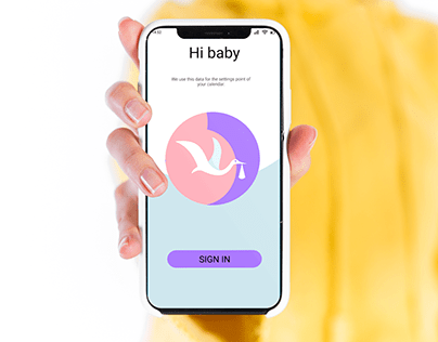 UI Design mobile appication "Hi Baby"