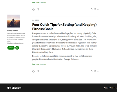 Fitness Blog Relaunch
