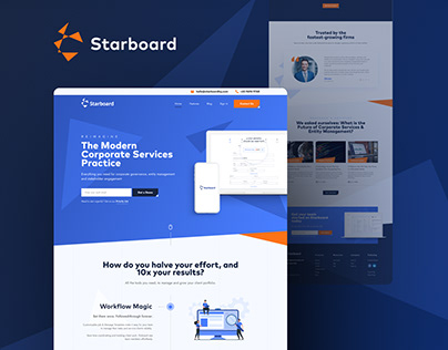 Starboard Landing page design