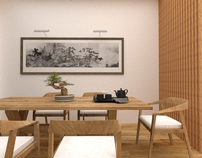 Japanese Oriental Inspired Dining Area