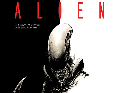 Alien 'Scarface' Poster Illustration