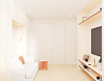 Visualization of a children's room and a bathroom