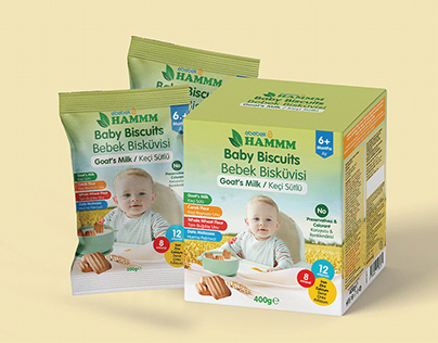 bebek Hammm Goat's Milk Baby Biscuits Packaging Design