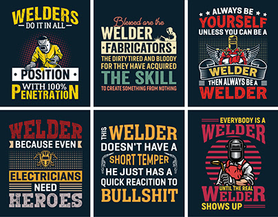 Welder T-shirt Design Collection and Bundle.