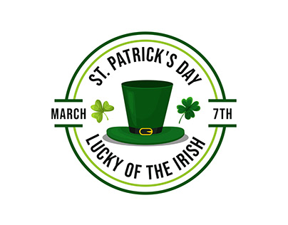 Logo Vintage Circle St.Patrick's Days vector