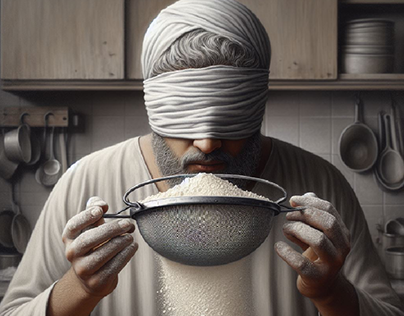 He who cannot see through the sieve is blind