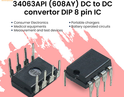 34063API (608AY) DC to DC convertor DIP 8 pin IC