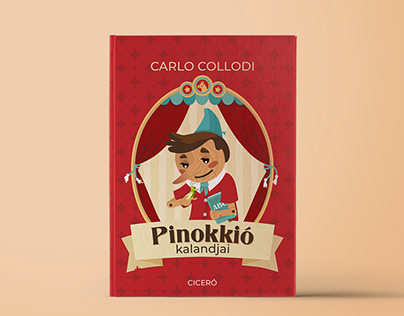 Pinocchio - children's book cover design