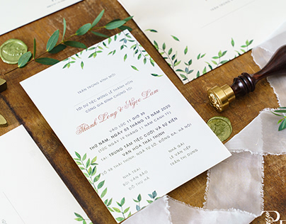 Vòm lá bay - wedding invitation