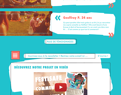 Site FestiSafe projet 72h, Desktop tablette et mobile
