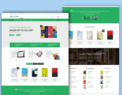 Responsive Ecommerce Template for Bookstores