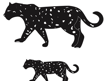 Black and white animal pictogram