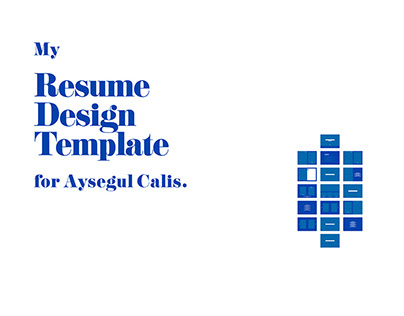 RESUME DESIGN for Aysegul Calis