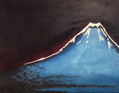 "Glowing Mt. Fuji in the Dark"