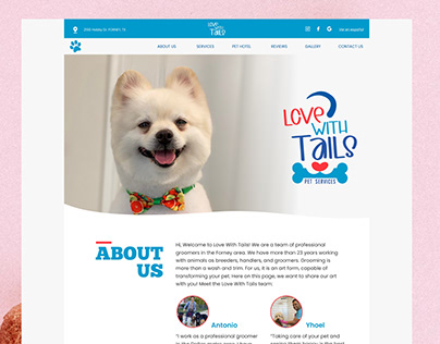 Landing page for LOVE WITH TAILS