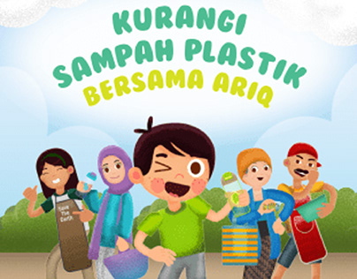 "Kurangi Sampah Plastik bersama Ariq" 2D animation