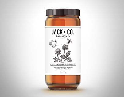 Label design - Jack+CO Raw Honey
