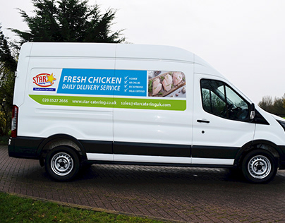 Fresh Chicken delivery van graphics