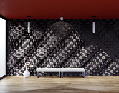 3d relief patterned tiles wall interior design