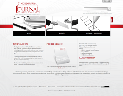 Singidunum Journal of Applied Sciences