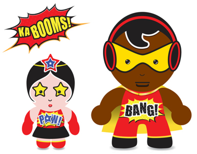 Ka-BOOMS! – Superhero soft toy character designs