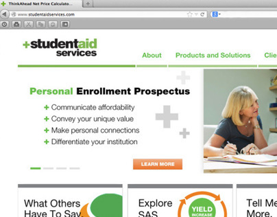 Student Aid Services - Splash page before + after