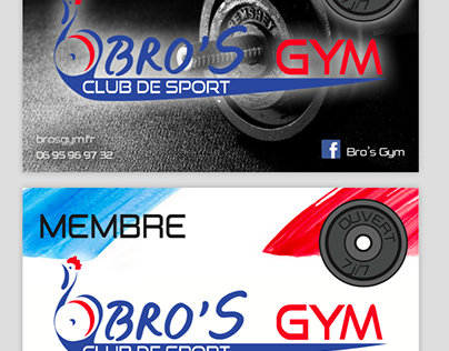 Cartes Membre pour Bro's Performance (Bro's Gym)