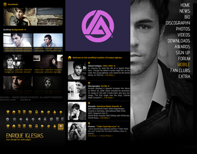 Web Design - Enrique Iglesias Fan Page