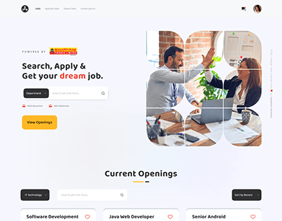 Apply Job Website Landing Page Design
