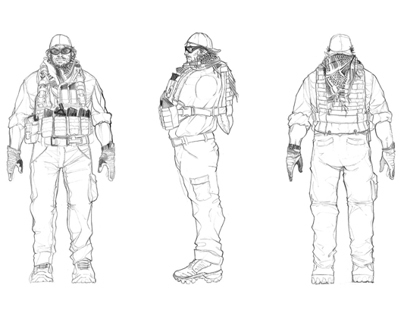 Character design US Navy SEAL Hector from RUBICON.