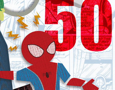 Spider-Man 50th Anniversary | Magazine Layout