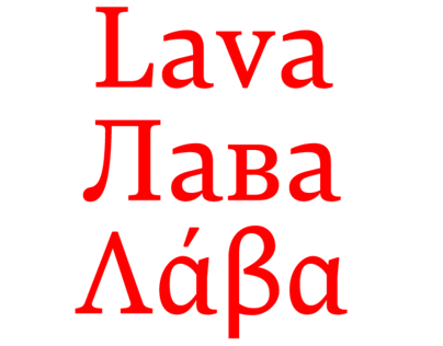 Lava, a magazine typeface