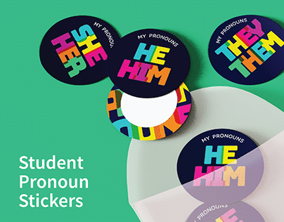 Griffith University Student Pronoun Stickers