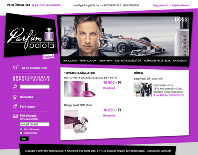 Parfumpalota web design