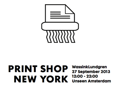 WassinkLundgren's Print Shop New York at Unseen