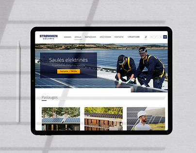 „Strommen SOLARIS“ internetinio puslapio dizainas